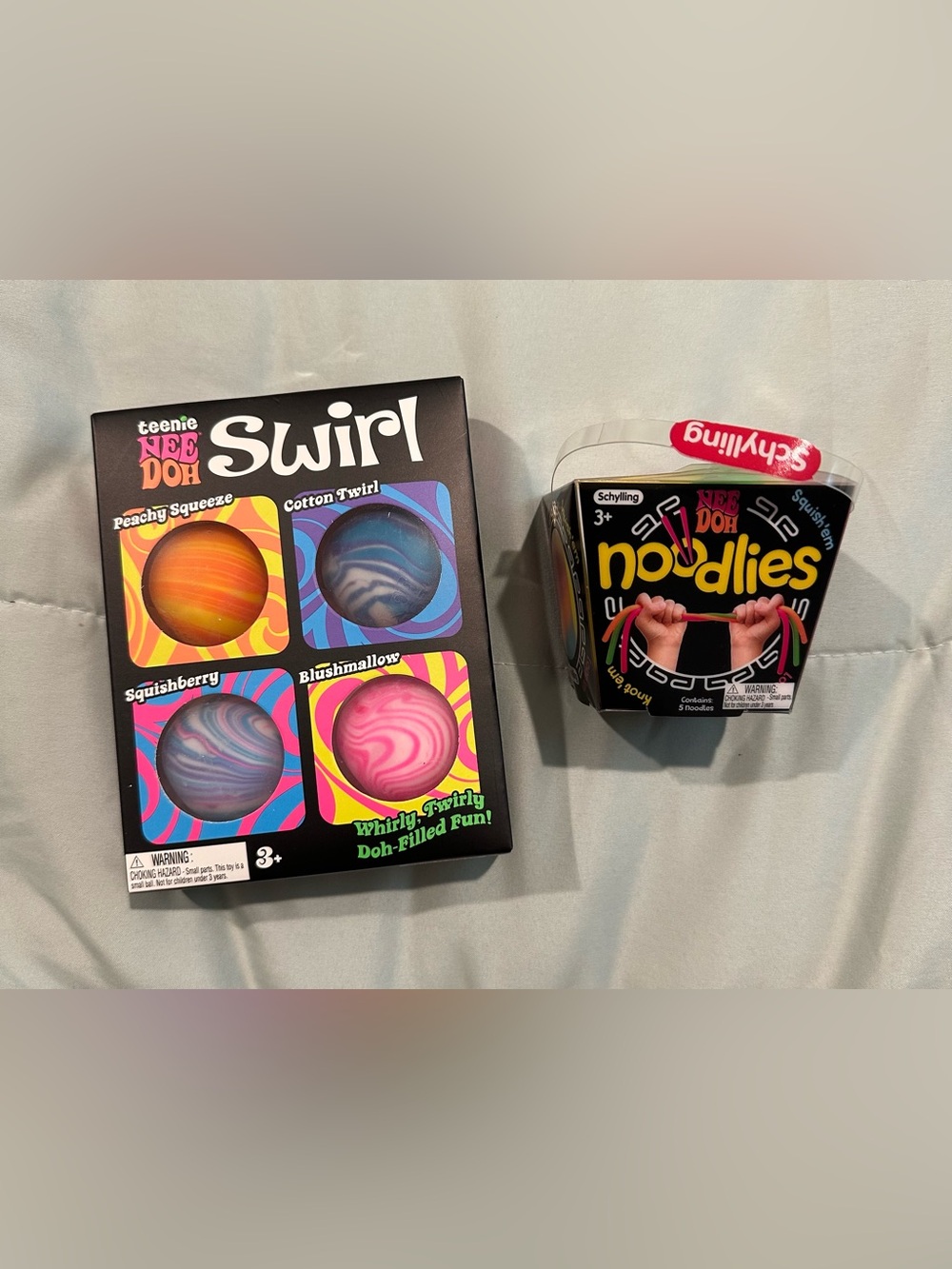 Teenie Nee Doh Swirl Balls 4 pack & Nee Doh Noodlies 5 pack